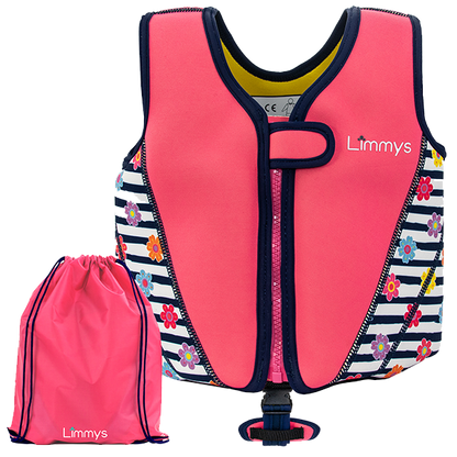 Premium Neoprene Swim Vest Original Pink